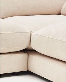 Béžová ženilková rohová pohovka (pravý roh/s leňoškou) Gala – Kave Home