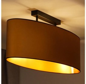 Duolla - Prisadený luster OVAL VEGAN 2xE27/15W/230V hnedá