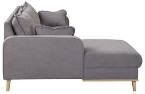 Sivá rohová pohovka (ľavý roh) Beata - Ropez