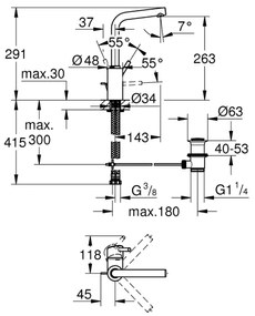 GROHE 23739002 - Umývadlová batéria CONCETTO 291 mm lesklý chróm