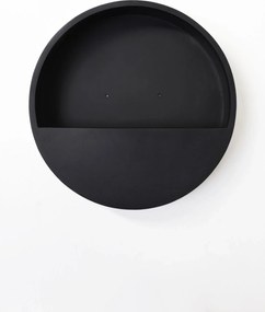 Květináč na stenu MURA, sklolaminát, Ø 50 cm, čierná