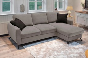 XXXLutz ROZKLADACIA ROHOVÁ SEDAČKA, kov, textil, kompozitné drevo, taupe MID.YOU - Online Only obývacie izby - 000694010104
