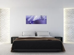 Obraz - Okvetný lístok s kvapkami (120x50 cm)