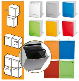 ARTPLAST Úložný box / kôš výklopný Eco-Logico zelený 34x29x47 cm