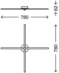 Briloner 3181-049 - LED Prisadený luster GO 4xLED/5W/230V