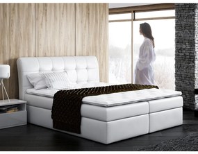 Kontinentálna posteľ Limbo, Rozmer postele: 120x200, Dostupné poťahy: ekokoža Soft 017 (biela)