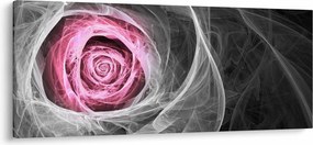 Obraz - Abstraktné ruže, fuchsiová (120x50 cm)