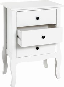 XXXLutz NOČNÝ STOLÍK, paulovnia, biela, 48/70/34 cm - Nočné stolíky - 001931095303