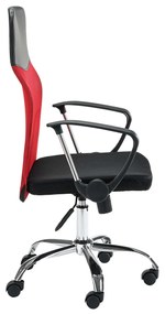 Kancelářská židle FULL na kolečkách červená/černá
