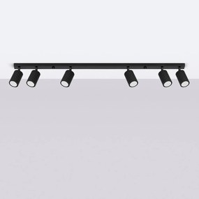 Čierne bodové svietidlo 6,5x117 cm Gleam – Sollux