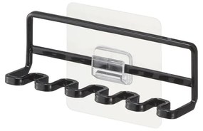 Čierny samodržiaci kovový držiak na zubné kefky Film Hook – YAMAZAKI