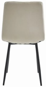 Set 2 kresiel LAVA -  béžový zamat / čierne nohy