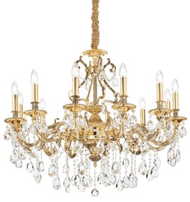 Závesné svietidlo/Luster Ideal lux 164960 GIOCONDA SP12 ORO 12xE14 40W