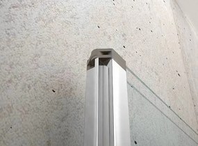 Aqualine Aqualine, WILA vaňová zástena 900x1400 mm, skladacie, chrom, číre sklo, AQ5742