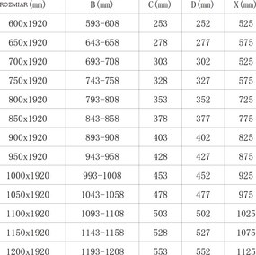 Mexen Lima, skladacie sprchové dvere do otvoru 65 x 190 cm, 6mm číre sklo, chrómový profil, 856-065-000-01-00-D