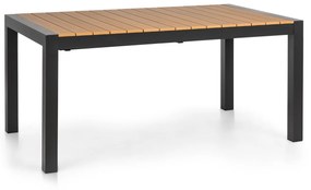 Menorca Expand, záhradný stôl, 163 x 95 cm, hliník, polywood, tíkový