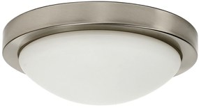 CLX Stropné kúpeľňové osvetlenie GIULIO, 2xE27, 60W, strieborné, 32cm, okrúhle, IP44