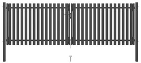 Záhradná plotová brána, oceľ 4x1,5 cm, antracitová