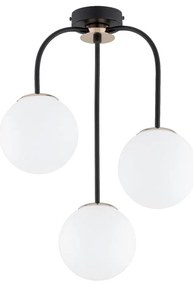 Prisadený luster GAMMA 3xE14/10W/230V čierna/zlatá