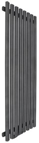 Regnis Lazur LA, vykurovacie teleso 540x1600mm so stredovým pripojením 50mm, 1048W, čierna matná, LAZURLA/1600/540/D5/BLACK