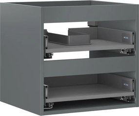 Mexen Box-A, závesná skrinka 50 cm, 2 zásuvky, grafitová matná, 91AX0-0500-470-2-66