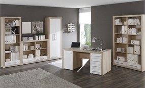 Sconto Písací stôl CUBE 39-002-68 dub sonoma/biela