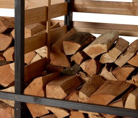 Stojan na drevo do kozuba so zadnou stenou