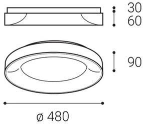 LED2 Prisadené stropné LED osvetlenie BELLA, 40W, 3000K/4000K, okrúhle, čierne