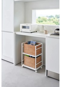 Biely kovový pojazdný regál 42x60 cm Tower – YAMAZAKI