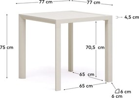 Hliníkový záhradný jedálenský stôl 77x77 cm Culip – Kave Home