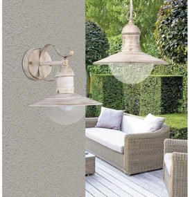 Brilagi - Vonkajšie nástenné svietidlo MOLDE 1xE27/60W/230V IP44 biela/patina