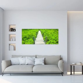 Obraz - drevený chodník (120x50 cm)