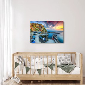 Obraz - Stredomorská dedina (90x60 cm)