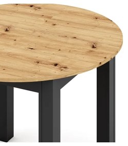 Rozkladací jedálenský stôl WILY dub artisan/čierna