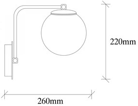 Nástenná lampa Daisy čierna