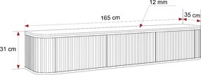 ZÁVESNÝ TV STOLÍK MODENA KAŠMÍR LED 165 cm