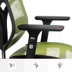Ergonomické kreslo Diablo V-Basic, čierno-zelené