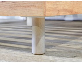 Svetlosivá/prírodná dvojlôžková posteľ s roštom 160x200 cm Charlie – Bobochic Paris