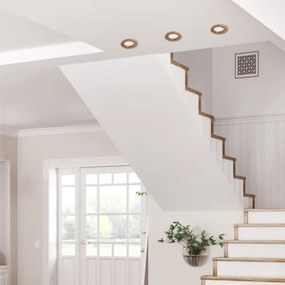 LED Podhľadové svietidlo WOODY SPOT LED/5,5W/230V 4000K orech ? 10 cm