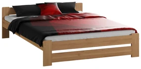 Vyvýšená masívna posteľ Euro 160x200 cm vrátane roštu Jelša