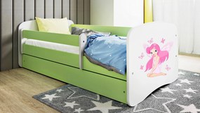 XXXLutz POSTEĽ PRE DETI A MLÁDEŽ 80/160 cm, zelená, biela MID.YOU - Detské izby - 00214200021P