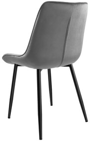 Jedálenská stolička NORMAN zamatová, grafitová