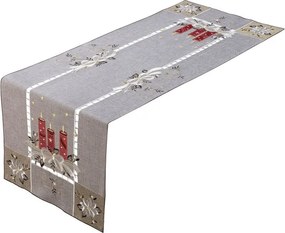 Behúň s výšivkou TRI SVIEČKY 40 x 110 cm