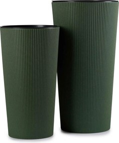 PLASTOVÝ KVETINÁČ URBANIKA ECO SADA 2KS 57X30 CM+46,6X25,5 CM ZELENÁ