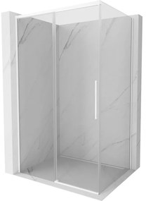 Mexen Rox, posuvný sprchový kút 110 x 120 cm, 8mm číre sklo, biely profil, 8C2-110-120-20-00