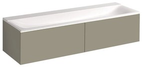 GEBERIT Xeno2 závesná skrinka pod umývadlo (z materiálu Varicor), 2 zásuvky s LED osvetlením, 1595 x 473 x 350 mm, šedo-béžová/matne lakované, 500.346.00.1