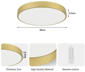 Immax NEO 07293L - LED+CCT stmievateľné stropné svietidlo SEMPLICI 60W/230V, priemer 60 cm + diaľkový ovládač