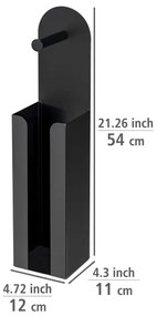 WENKO 26059100 - Držiak rolí AGIRA 12x54 cm čierny