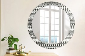 Okrúhle ozdobné zrkadlo Boho minimalista fi 80 cm