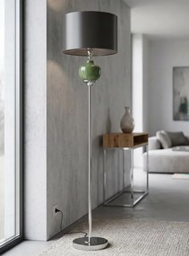 Stojacia lampa Eva 160 cm strieborná/čierna/zelená